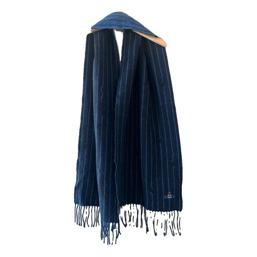 Pre-owned Vivienne Westwood Wool Scarf In Blue