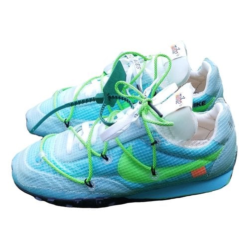 Pre-owned Nike X Off-white Waffle Racer Trainers In Green