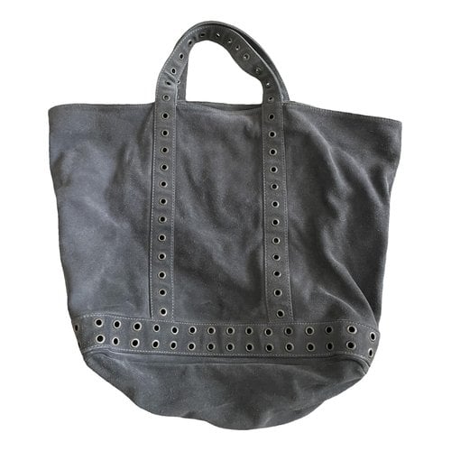 Pre-owned Vanessa Bruno Cabas Leather Tote In Grey