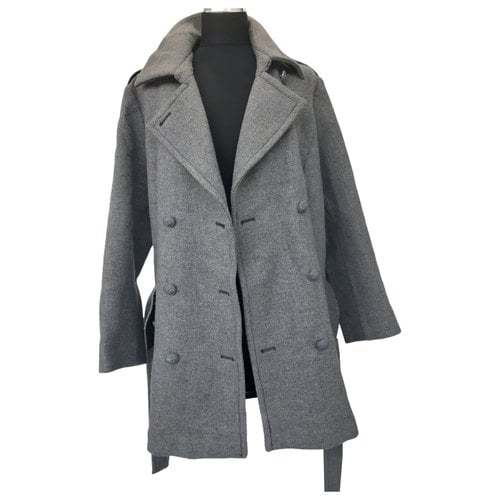 Pre-owned Marina Rinaldi Wool Coat In Grey