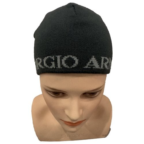 Pre-owned Giorgio Armani Wool Hat In Grey