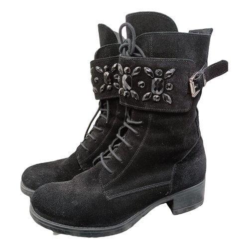 Pre-owned Liujo Leather Boots In Black