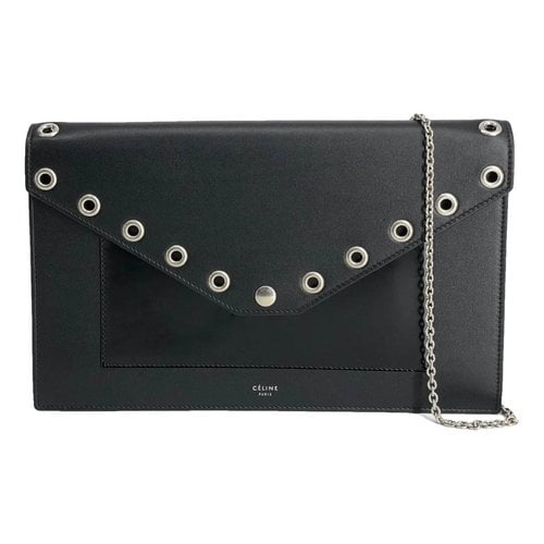 Pre-owned Celine Pocket Leather Handbag In Black