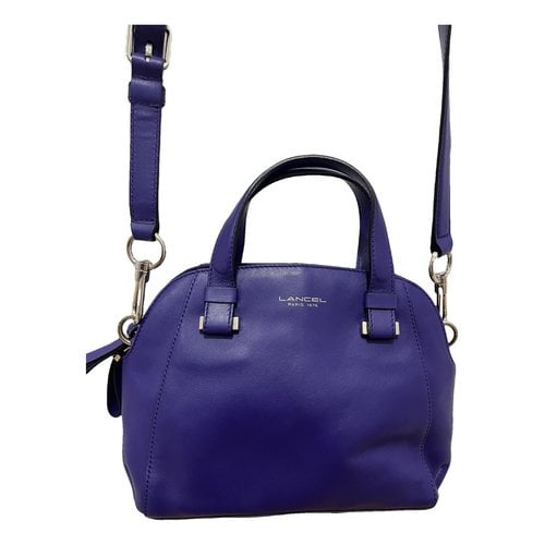 Pre-owned Lancel Patent Leather Handbag In Purple