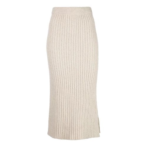 Pre-owned Altuzarra Wool Mid-length Skirt In Beige