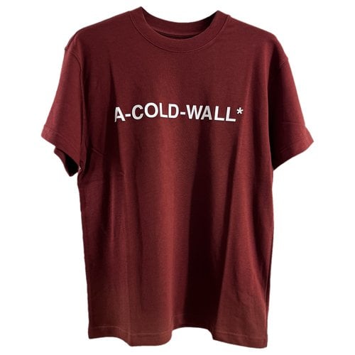 Pre-owned A-cold-wall* T-shirt In Burgundy