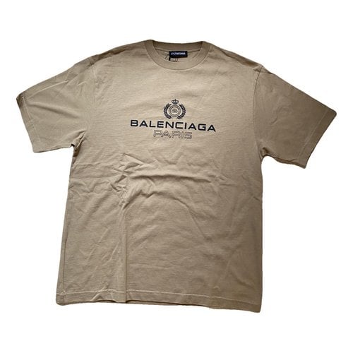 Pre-owned Balenciaga T-shirt In Beige