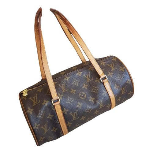 Pre-owned Louis Vuitton Papillon Cloth Handbag In Brown