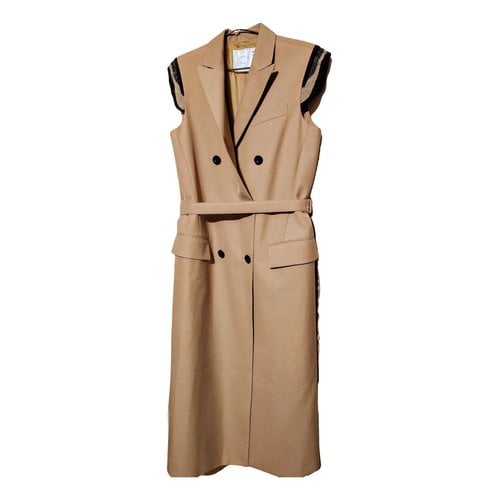 Pre-owned Sacai Mid-length Dress In Beige
