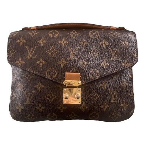 Pre-owned Louis Vuitton Metis Leather Handbag In Brown