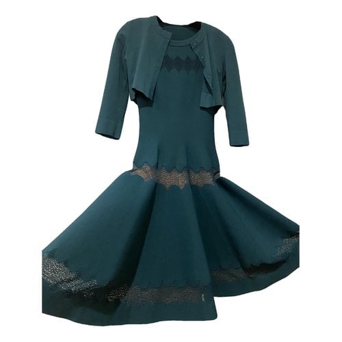 Pre-owned Alaïa Mid-length Dress In Green