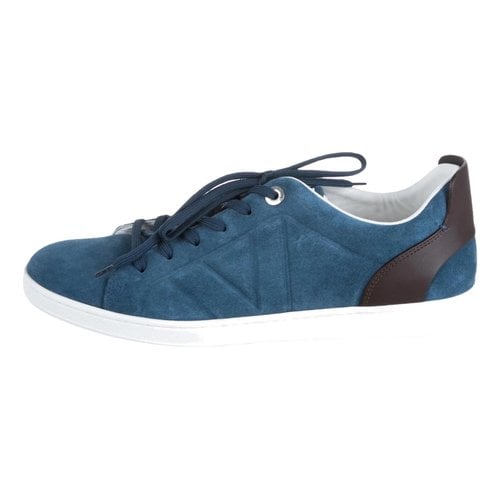 Pre-owned Louis Vuitton Fuselage Low Trainers In Blue