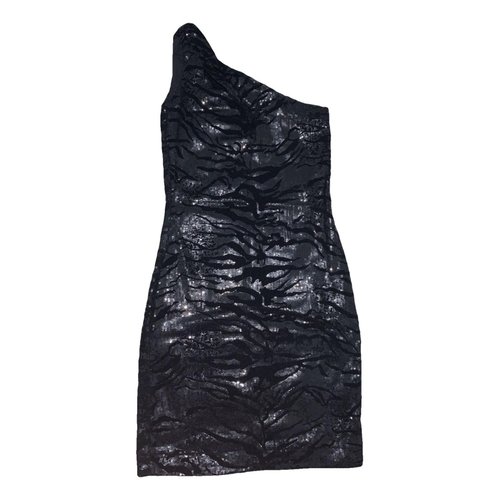 Pre-owned Guess Glitter Mini Dress In Black