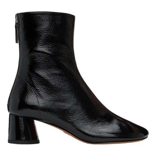 Pre-owned Proenza Schouler Patent Leather Boots In Black