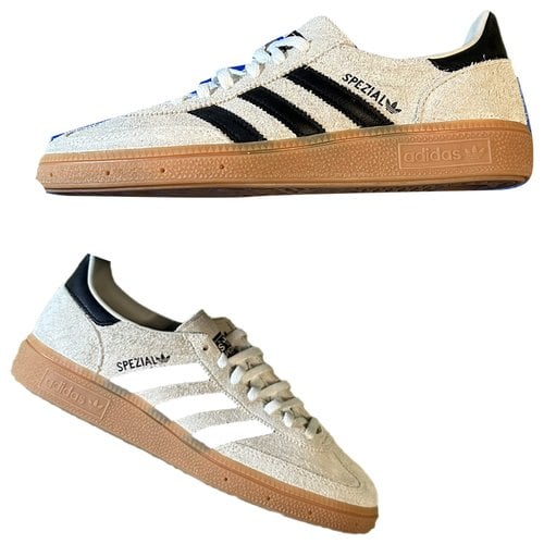 Pre-owned Adidas Originals Leather Trainers In Beige
