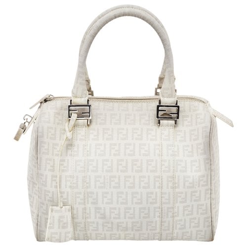 Pre-owned Fendi Cloth Satchel In White