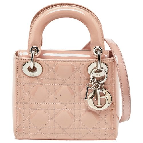Pre-owned Dior Patent Leather Tote In Pink