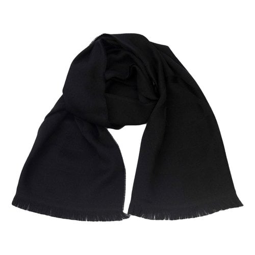 Pre-owned Philipp Plein Wool Scarf & Pocket Square In Black