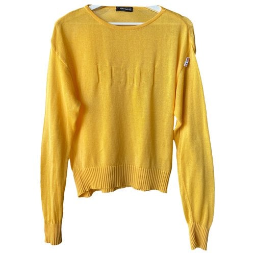 Pre-owned Fendi Jumper In Yellow