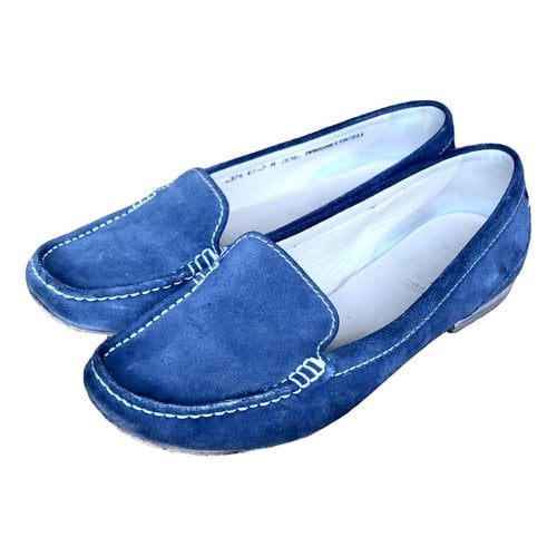 Pre-owned Bally Flats In Blue