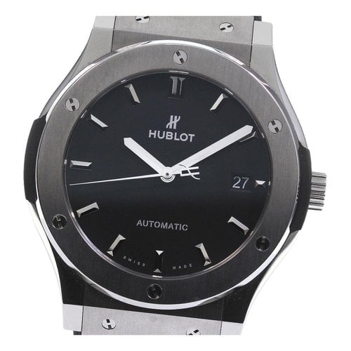 Pre-owned Hublot Classic Fusion Watch In Black