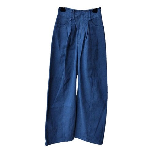Pre-owned Chloé Trousers In Navy