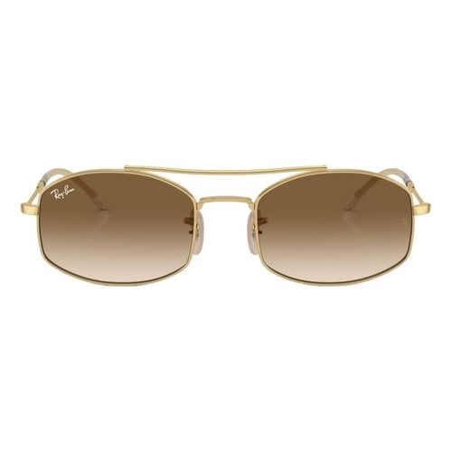 Pre-owned Ray Ban Oval Aviator Sunglasses In Gold