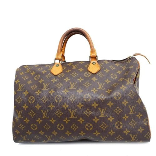 Pre-owned Louis Vuitton Speedy Cloth Handbag In Brown