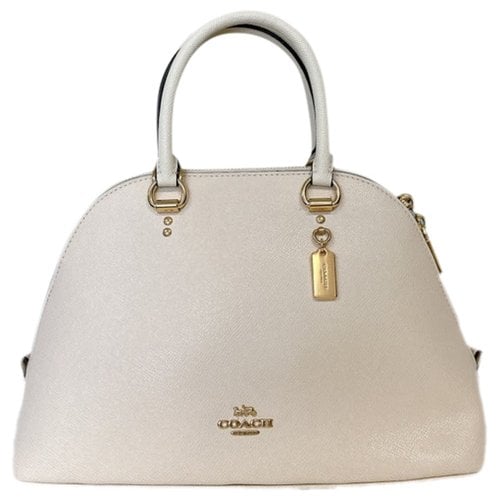 Pre-owned Coach Leather Handbag In White