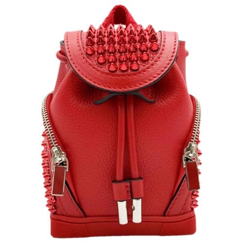 Pre-owned Christian Louboutin Leather Handbag In Red