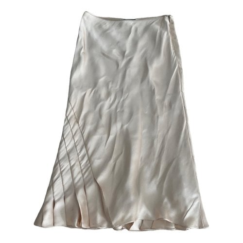 Pre-owned Giorgio Armani Silk Mid-length Skirt In Pink