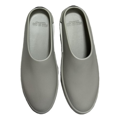 Pre-owned Fear Of God Flats In Grey