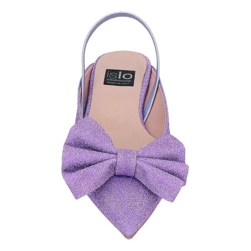 Pre-owned Islo Cloth Ballet Flats In Purple