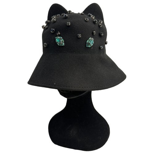 Pre-owned Vivetta Wool Hat In Black