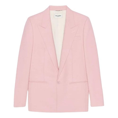Pre-owned Saint Laurent Wool Vest In Pink