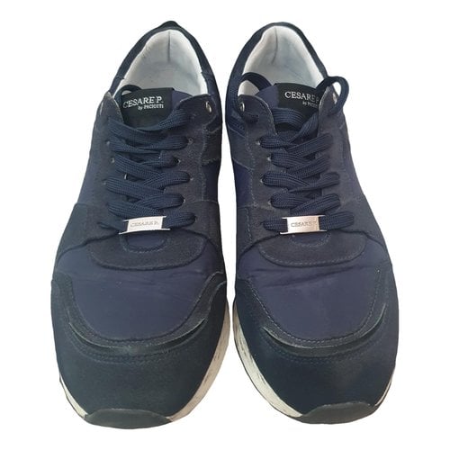 Pre-owned Cesare Paciotti Low Trainers In Blue