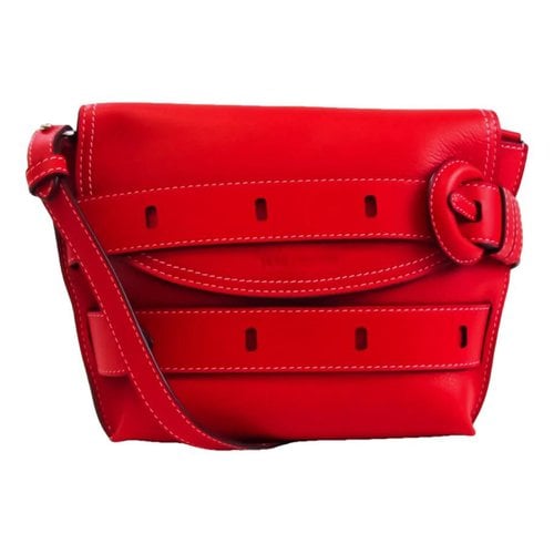 Pre-owned J & M Davidson Leather Handbag In Red