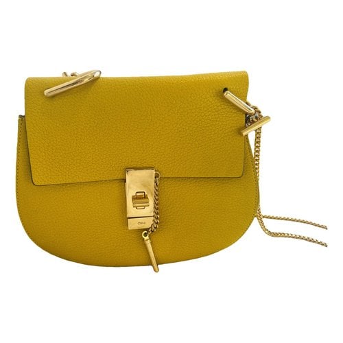 Pre-owned Chloé Drew Leather Crossbody Bag In Yellow