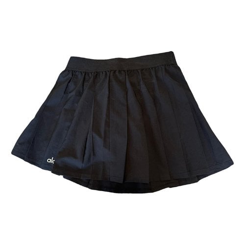 Pre-owned Alo Yoga Mini Skirt In Black