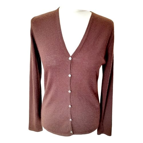 Pre-owned Allude Cashmere Cardigan In Brown