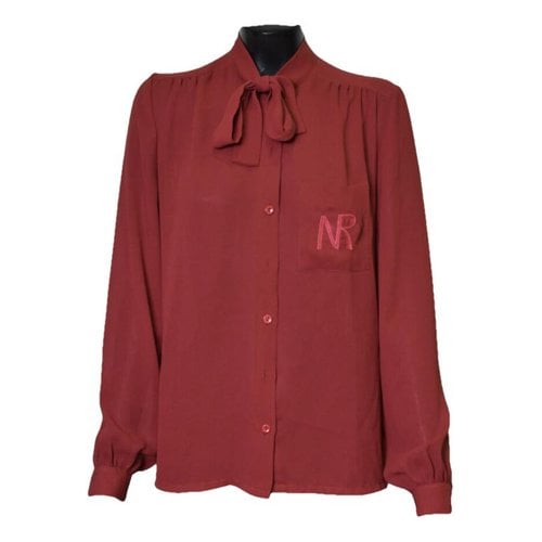 Pre-owned Nina Ricci Silk Blouse In Red