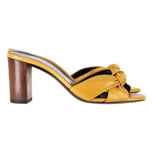 Pre-owned Saint Laurent Leather Heels In Yellow