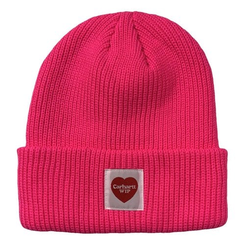 Pre-owned Carhartt Beanie In Pink