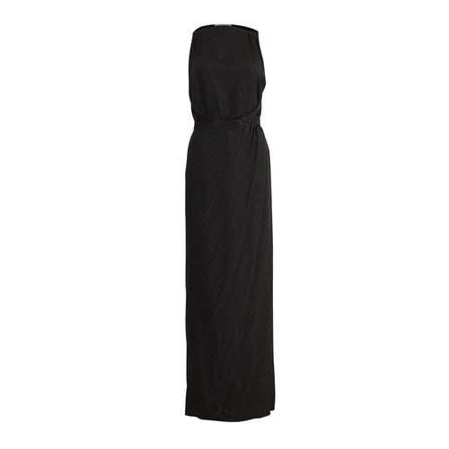 Pre-owned Balenciaga Maxi Dress In Black