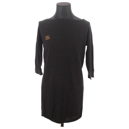 Pre-owned The Kooples Wool Mid-length Dress In Black