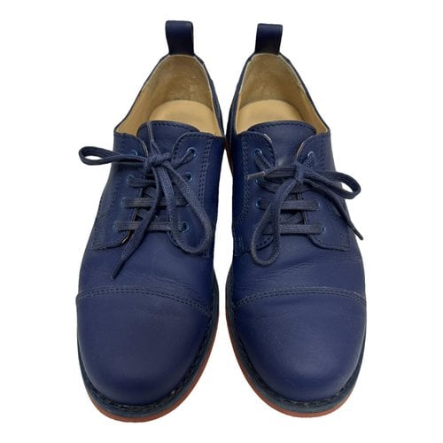 Pre-owned Carven Leather Lace Ups In Blue