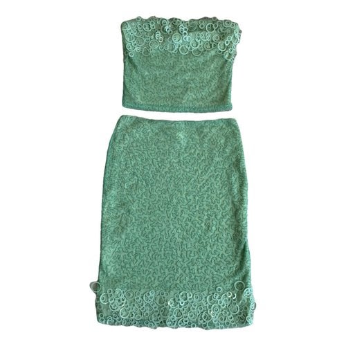 Pre-owned La Perla Glitter Skirt In Green