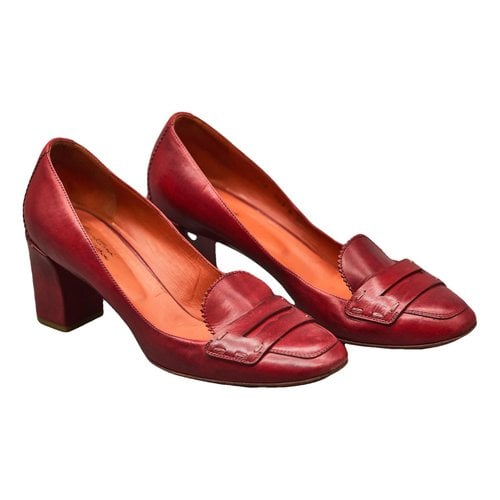 Pre-owned Santoni Leather Heels In Red