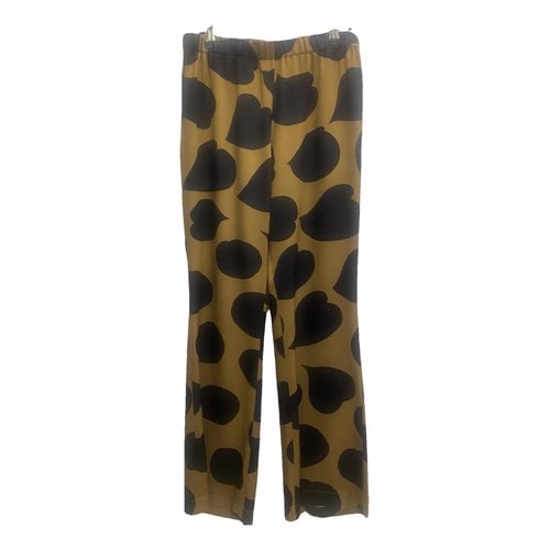 Pre-owned Marni Straight Pants In Camel