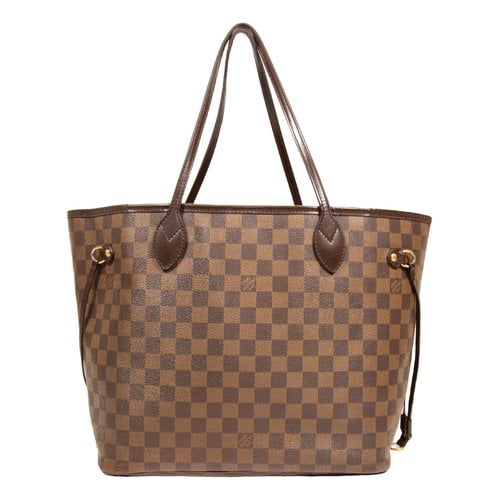 Pre-owned Louis Vuitton Neverfull Cloth Handbag In Brown